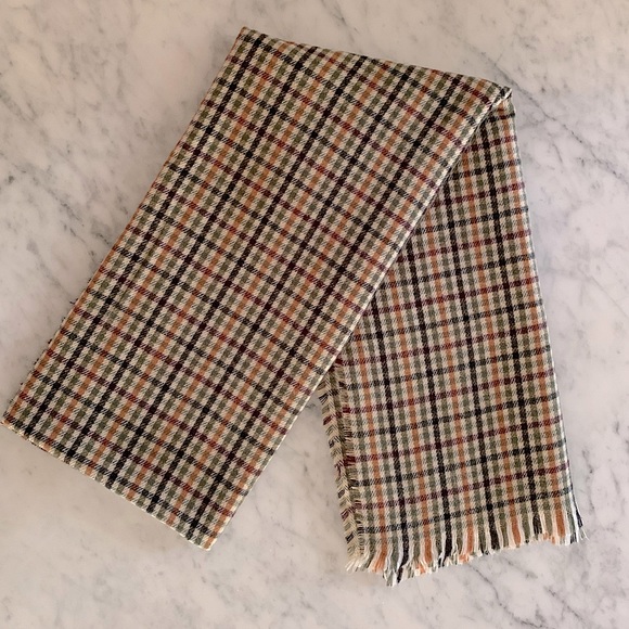 Brown autumnal multi colour houndstooth blanket scarf 35” x 80” - Picture 3 of 5